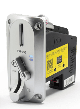 Coin acceptor payment module for unattended photo booths