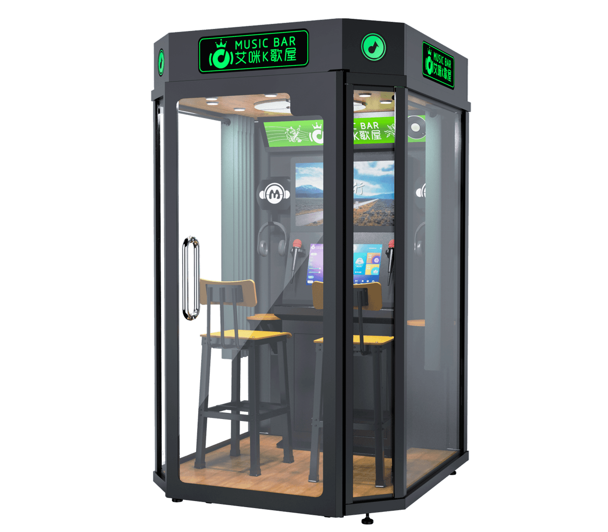 Self-service karaoke booth product by Fun-vend
