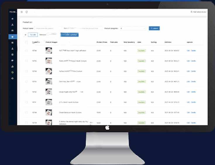 Manager system dashboard for nail vending machines