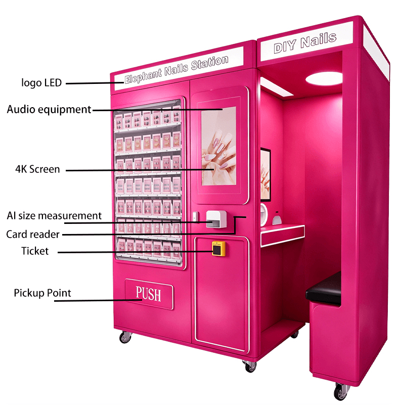 Nail vending machine parameters