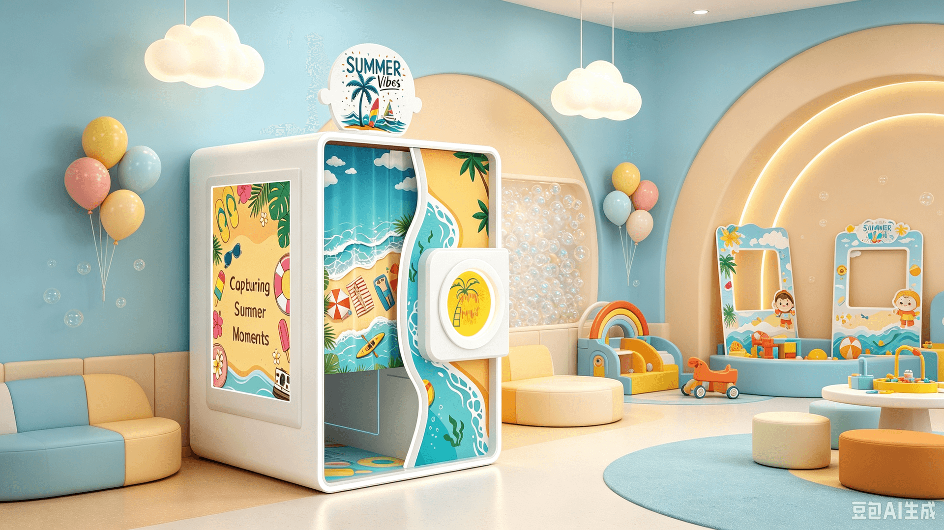 Kindergartens photo booth application scenario